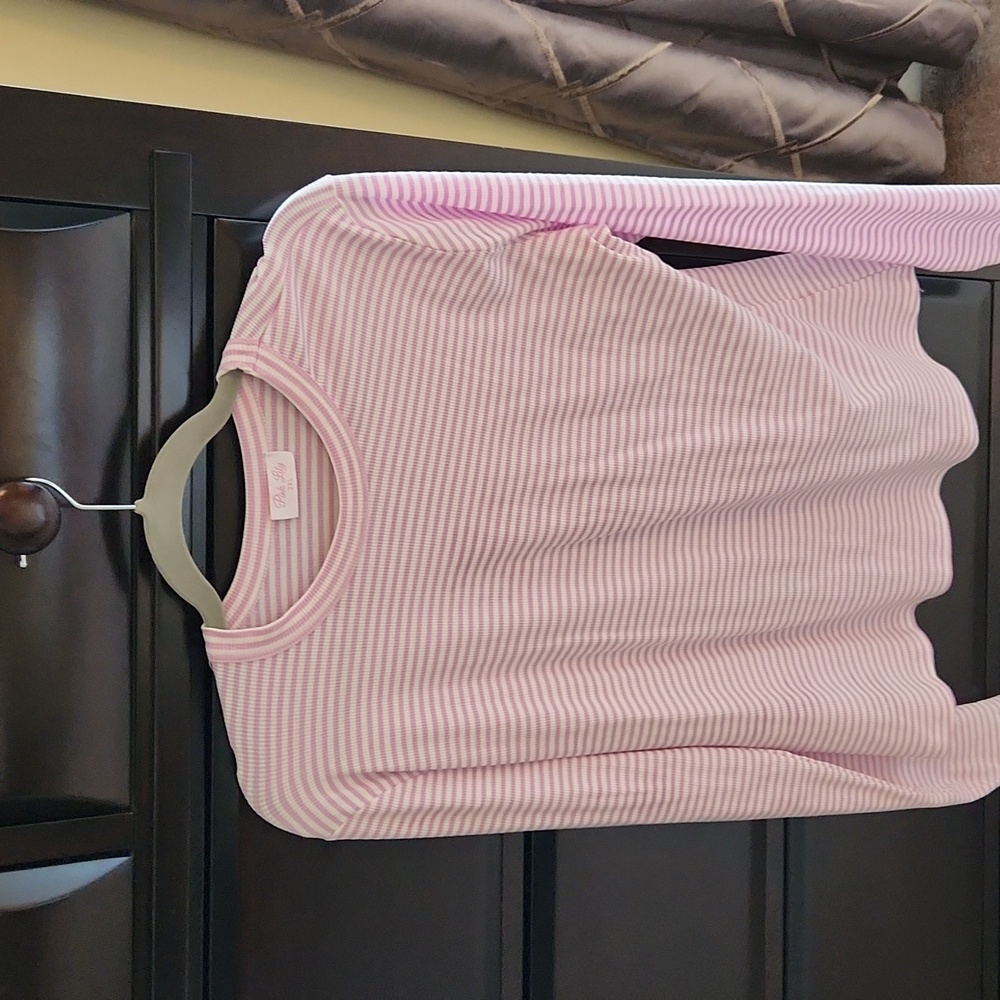 Adorable, lavender and white striped long sleeve tshirts